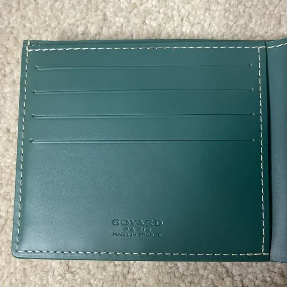 New Goyard Bi Fold Victoire Full Size Wallet - Coveted Green Canvas - Picture 3 of 14